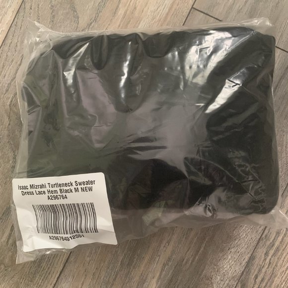 NWT ISAAC MIZRAHI LACE TURTLENECK SWEATER DRESS MEDIUM - Picture 10 of 11